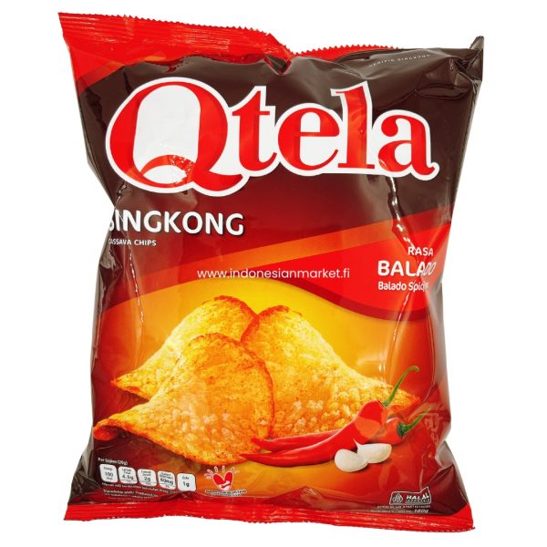 Qtela CASSAVA CHIPS Balado spicy flavour 180 g